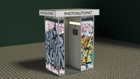 Fotobox Berliner Mauer Branding mit unlimitierten Prints