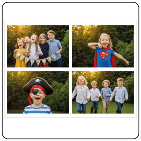 Fotoausdruck - 4 Bilder Postkarte